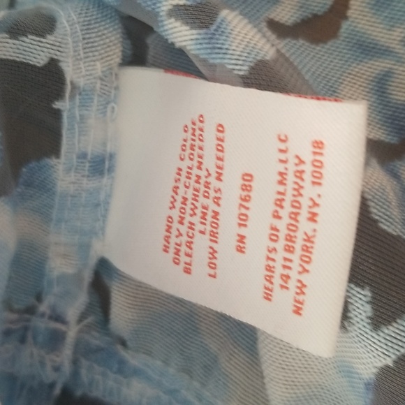 🦋Hearts Of Palm Sheer Blues Lace Overlay Zipper Down Top - Picture 6 of 6